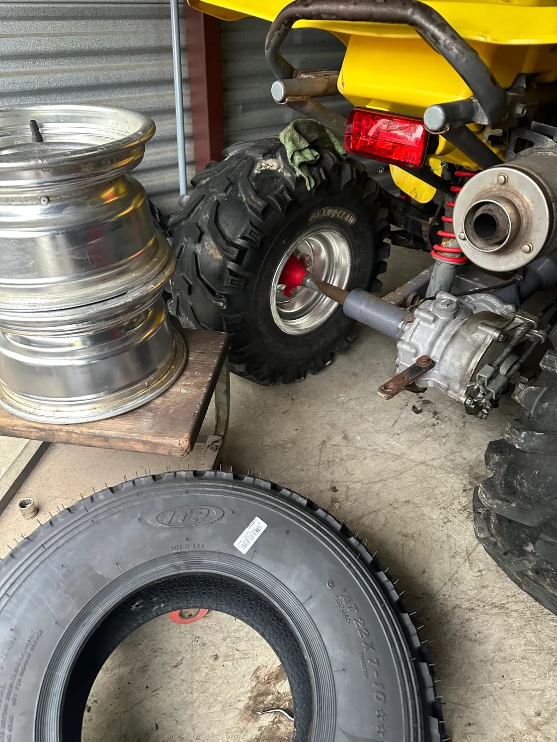 ATV tire and wheel work